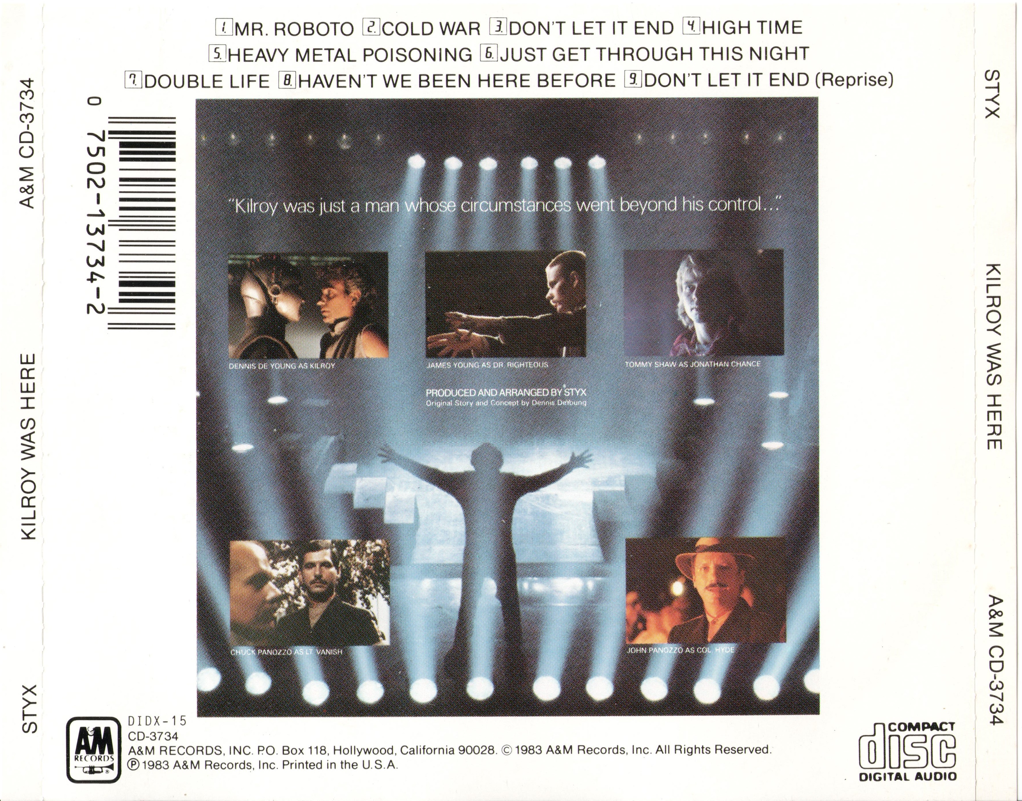 Styx  Kilroy Was Here : Back